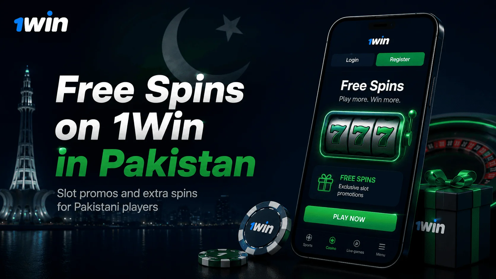 1win Free Spins Pakistan